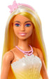 Barbie Royal Doll with Brightly Highlighted Fantasy Hair, Colorful Accessories, Yellow Ombre Bodice & Butterfly-Print Skirt...