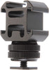 FocusFoto Aluminium Triple Head Cold Hot Shoe Mount Adapter for Lights, LED Monitors, Microphones, Audio Recorder & Studio Flash Bracket Video Cam...