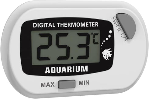 Stick-On Fish Tank Thermometer Reptile Thermometer Hygrometer Digital Thermometer Aquarium Thermometer Reptile Thermometer with MAX/MIN LCD Displa...