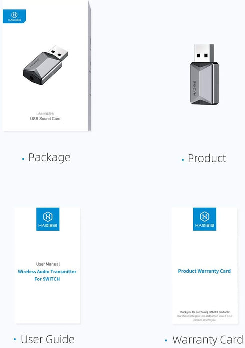 Hagibis USB External Sound Card Adapter Alloy 2 in 1 USB to 3.5mm AUX TRRS Headphone and Microphone Jack Audio Adapter Mic Stereo Sound Card for W...