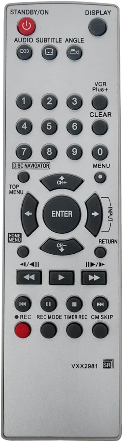 AULCMEET VXX2981 Replaced Remote Control Compatible with Pioneer DVD Recorder DVR-233-S DVR-231-S DVR-231-AV...
