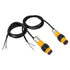 Photoelectric Switch Sensor,1 Pair M18 Through-Beam Reflection Optical Photoelectric Beam Sensor,NPN NO (Normally Open) 6-36VDC Photoelectric Swit...
