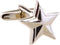 Star Military General Badge Emblem Pair Cufflinks in a Presentation Gift Box & Polishing Cloth...