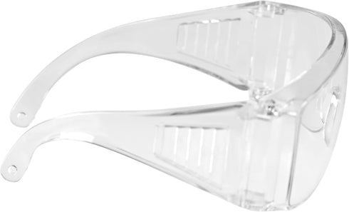HOME-X Anti-Fog Safety Glasses with Protective Edges for Debris, Clear Safety Glasses for Construction, Shooting, or Outdoor Protection, 6" L x 5 ...