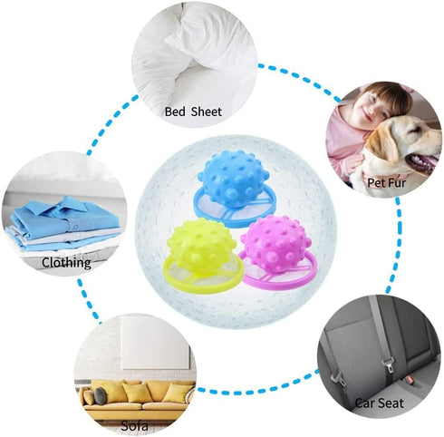 Pet Hair Remover for Laundry, Washing Machine Hair Filter Washer, Reusable Hair Catcher Laundry Float Lint Trap Mesh Bag, Portable Hair Remover Wa...