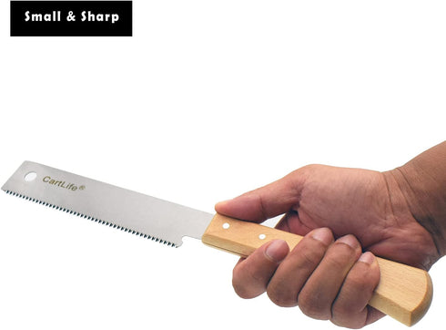 Small Hand Saw,Japanese Woodworking Flush Cut Saw with Flexible Blade,Wooden Straight Edge 18TPI Pull Saw Tool for Carpentry,DIYer...