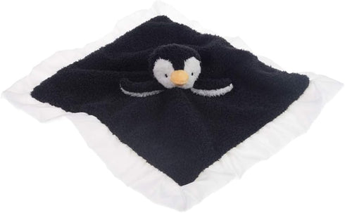 Apricot Lamb Stuffed Animals Soft Security Blanket Black Penguin Infant Nursery Character Blanket Luxury Snuggler Plush(Black Penguin, 14 Inches)...