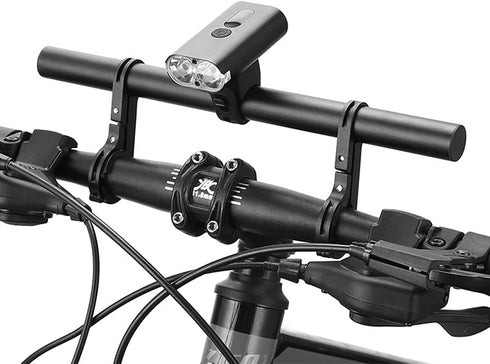 Bicycle Extension Bracket?Aluminum Alloy Bike Double Handlebar Extender for Holding Bicycle Speedometer, Phone Light Mount Holder(Black)...