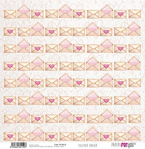 Papers For You - Vellum Scrapbooking Paper Kit | "Together Forever" Collection | Includes 6 Single Sided Vegetable Papers with Different Designs |...