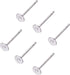 Craftdady 500Pcs Stainless Steel Earring Posts 4mm Flat Pad Blank Tray Stud Earrings for Jewelry Making...
