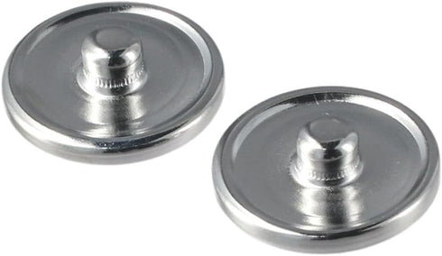 diyhub 100Pcs Hemmed Round Snap Button,18mm Base Trays Blank Press Button for DIY Jewelry Making...