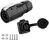 CNLINKO M12 Waterproof Connector PBT Plastic DC 12V Cable Panel Mount for AV System (2 Pin)...