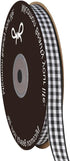 Buffalo Check Ribbon Black and White Gingham Ribbon 25 Yards for Crafts (3/8", Black)...