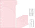 Pink Cash Envelopes A6 Binder Pockets Dividers 6 Tabs PP A6 Binder Inserts with Label Stickers Cash Envelope for Budgeting A6 6-Ring Budget Binder...