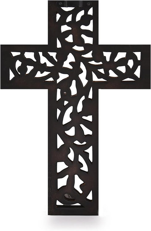 Nirvana Class Wooden Wall Hanging Cross Handmade Antique Design Religious Home Living Room Décor Accessory...