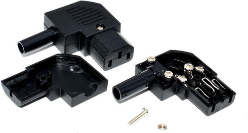 IEC C13 Right Angled Power Cord Plug Connector,IEC 320 C13 90 Degree Female Plug Rewirable Power Connector 3pin Socket 10A /250V (C13 Right Angled...