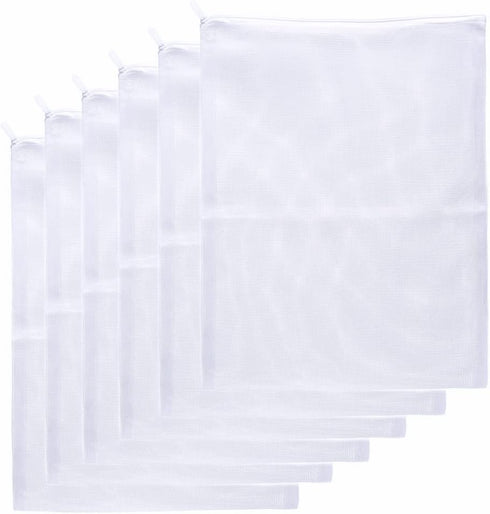 Aquarium Filter Bags Large - Reusable Fish Tank Filter Media Mesh Bags with Plastic Zipper (11.5 x 15.5 inch (6 Pack))...
