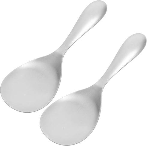 Rice Paddle Spoon Stainless Steel: 2pcs Non Stick Rice Spoon Scooper Spatula Rice Cooker Spoon Serving Spoon Rice Spatula for Rice...