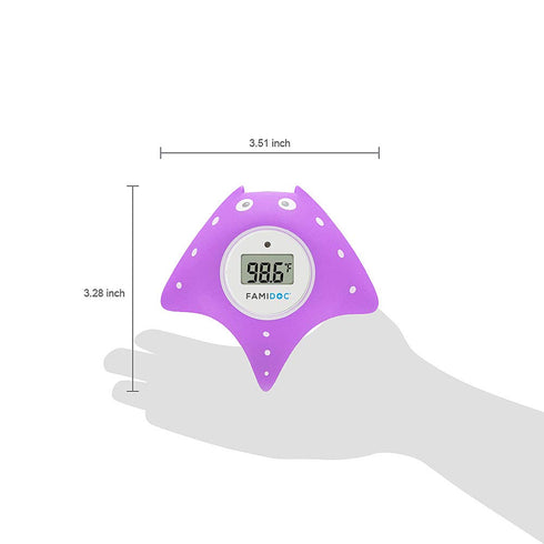 Famidoc Baby Bath Thermometer with Room Thermometer New Upgraded Sensor Technology for Baby Bath Tub Floating Toy Thermometer (Purple)...