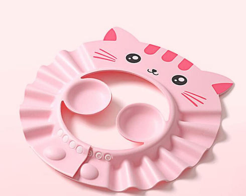 ITODA Baby Bath Shampoo Cap with Ear Protection Safe Bathing Visor Hat Soft Shower Wash Hair Adjustable Portable Shield for Children Kids...