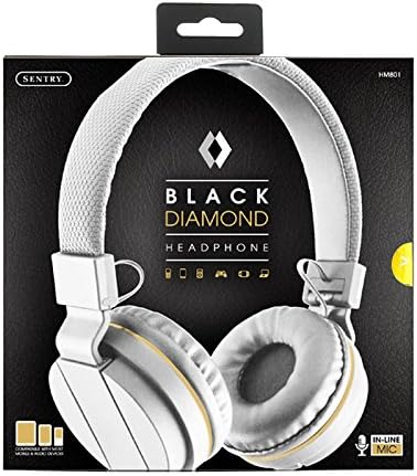 Black Diamond: Stereo Headphones with Mic - White...