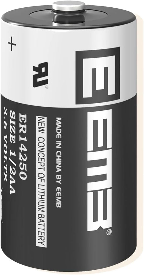 EEMB ER14250 Battery 1/2AA 3.6V Lithium Battery Li-SOCL? Non-Rechargeable XL-050F SB-AA02 LS14250 for Dog Collar Meter Sensor Movement Monitor/Hom...