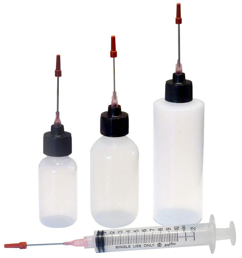 Plastic Squeeze Bottles 1oz, 2oz, 4oz, and 10ML All 1.5" Stainless Applicators Gun Rifle Shotgun Pistol Cleaning and Smithing Kit...
