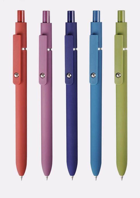 Smooth Writing Pens Aesthetic Pens Retractable Quick Dry Gel Ink Pens Fine Point 0.5mm Black Ink Gel Pens for Office School 5pcs Vintage Pens...