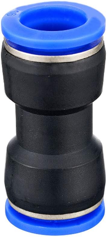 Metalwork Plastic Push to Connect Straight Union Pipe Tube Fitting, 10mm OD x 10mm OD, Straight Pneumatic Connector (Pack of 10)...