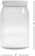 ljdeals 16 oz Clear Plastic Jars with Lids, Storage Containers, Wide Mouth PET Mason Jars, Pack of 6, BPA Free, Food Safe, Made in USA...