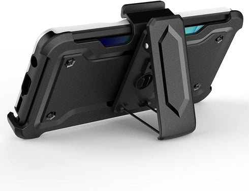 Shockproof Camouflage Military Grade Drop Tested Phone Case with Built in Kickstand with Screen Protector Holster Belt Clip Fits for Moto G Stylus...