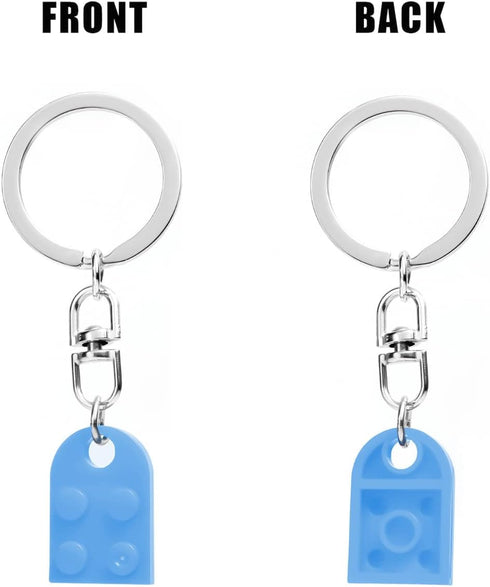 Heart Keychain Set, 2pcs Matching Heart Keychain Couple Keychains Small Heart Decorations for Party, Valentines Gift for Girlfriend Boyfriend (Lig...