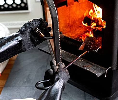BBQ Gloves Cooking Gloves Food Contact Safe No BPA Insulated Waterpoof, Oil Proof, Heat Resistant BBQ, Smoker, Grill, and Outdoor Cooking Gloves, ...