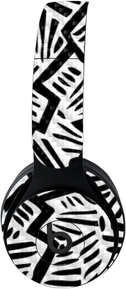 MightySkins Carbon Fiber Skin for Beats Solo Pro Wireless Headphones - Abstract Black | Protective, Durable Textured Carbon Fiber Finish | Easy to...
