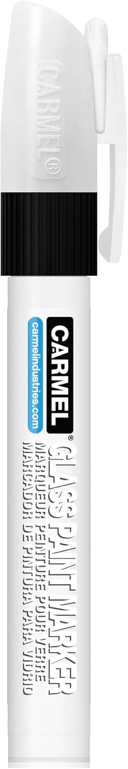 Carmel Glass Paint Marker Medium Tip (White, Medium Tip)...