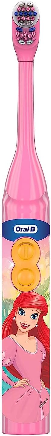 Oral-B Kid's Battery Toothbrush Featuring Disney's Little Mermaid, Soft Bristles, for Kids 3+...
