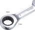 uxcell 18mm Stubby Ratcheting Combination Wrench Metric 72 Teeth 12 Point Box Ended Tools, CR-V...