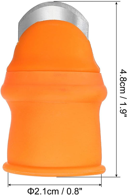 PATIKIL Small Silicone Thumb Knife Kit, 1 Set Harvesting Plant Knife with 5Pcs Silicone Finger Sleeves Gardening Trim Tool for Picking Fruit Veget...