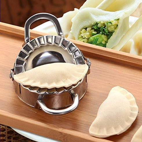 New Stainless Steel Ravioli mould Dumpling Maker Wrapper Pierogie Pie Crimper Pastry Dough Press Cutter Kitchen Gadgets (M 4inch)...