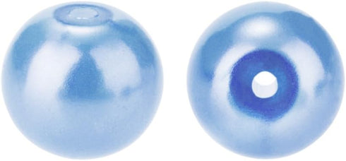 PH PandaHall 400 Pcs 6mm Tiny Satin Luster Glass Pearl Bead Round Loose Spacer Beads for Earring Bracelet Necklace Jewelry Making, Light Blue...