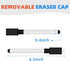 50Pcs Black Magnetic Dry Erase Markers with Eraser Cap, White Board Mini Dry erase Markers Bulk, Fine Point Tip Student White Board Markers for Te...