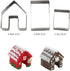 KALAIEN 3Pcs Stainless Steel Christmas Mini House Mold Gingerbread Cookie Cutter Set Cupcake Chocolate House (Small)...