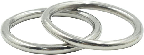 Multi-Purpose O Ring Welded Stainless Steel Rings 5mm/0.2" Thick 50mm/2" Outer Dia - Pack of 10pcs...
