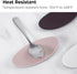 Carrotez Small Silicone Coffee Spoon Rest 2 pcs (0.2" x 1.6" x 3.74"), Spoon Holder Flexible almond-Shaped for Next to Coffee Maker - Kitchen Uten...