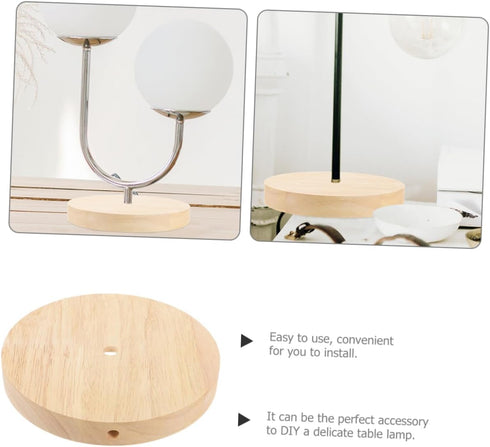 ABOOFAN Wooden Table Lamp Stand Natural Wood Base Lamp Wooden Base Bedside Lamp Round Lamp Base Solid Lamp Base Wooden Lamp Base for Lamp Repair T...
