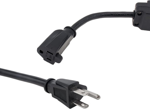 3 Prong Extension Cord with Waterproof Switch, 14/3 SJT Heavy Duty Power Cable with LED On/Off Inline Switch, 1875W 15A/125V Grounded Outlet Plug ...