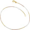 Kooljewelry 14k Tri-color Gold over Silver 0.8 mm Venetian Box Chain Anklet (9-10 inch)...