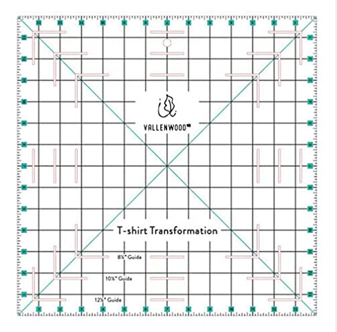 Not Overpriced T-Shirt Alignment Transformation Ruler 14x14inches. Turn Any Old T Shirt Into a Quilt Full of Memories. by Andrea Miani. Tshirt Tra...