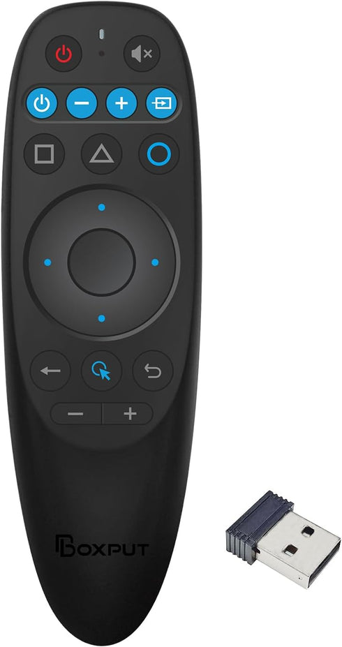 BPR2S Plus Air Mouse Remote Control Bluetooth Voice Remote Control 2.4G RF Remote with USB Receiver 6 Axis Gyroscope Support IR Learning TV 4 Keys...