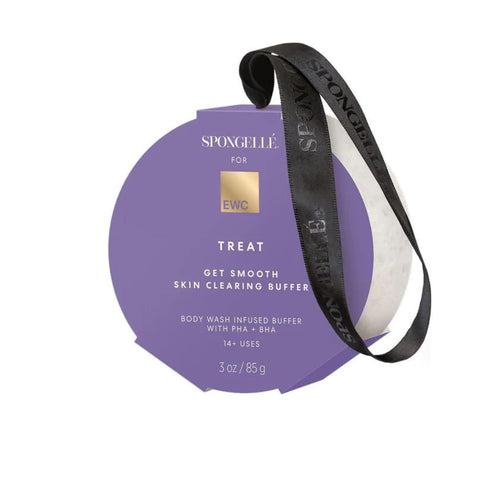 European Wax Center & Spongelle Exfoliating Body Sponge with PHA & BHA, Built-in Cleanser for Smooth Skin - Hydrating, Cleansing, & Exfoliating - ...